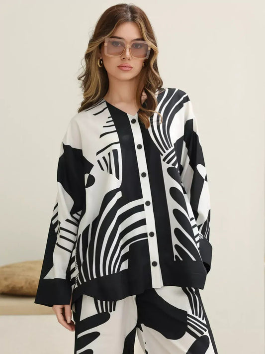Kuroba Black & White Embroidered Suit - Stitch Outfit