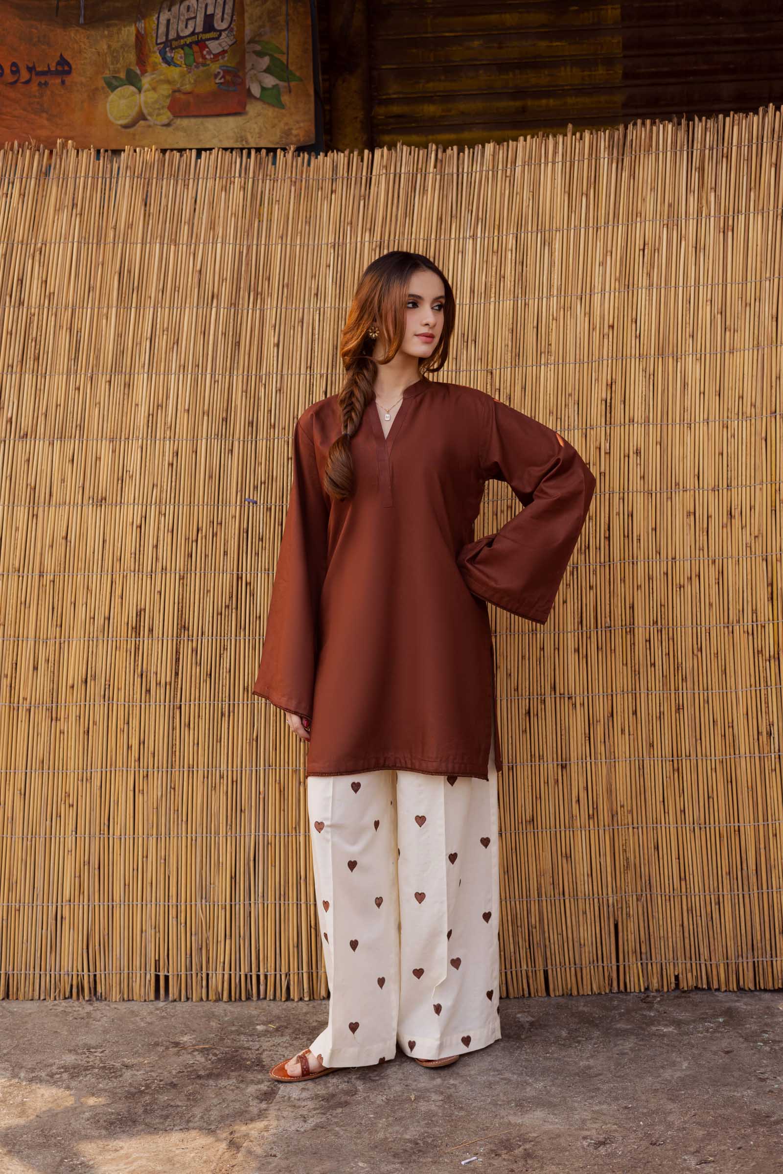 Shirt with Embroidered Trouser - Stitch Outfit