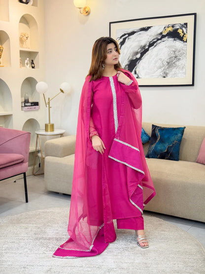 Embroidered Chiffon Dupatta - Stitch Outfit