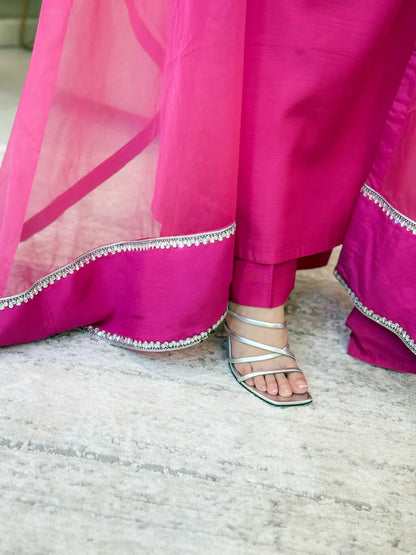 Embroidered Chiffon Dupatta - Stitch Outfit
