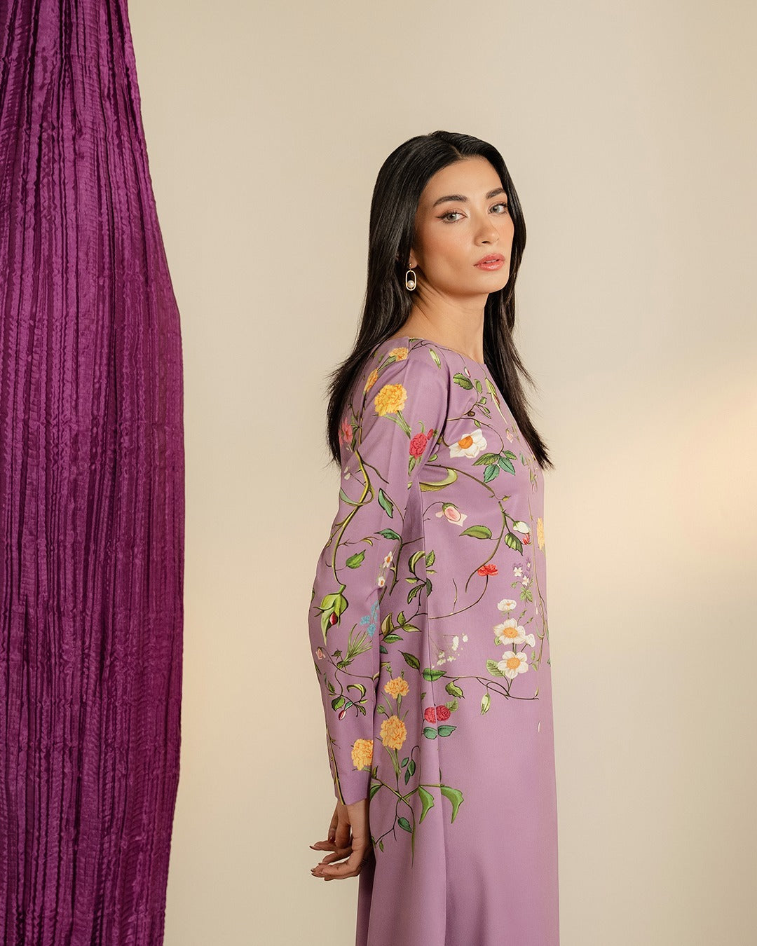 Silk Digital Print 3-Piece Suit - Stitch Outfit