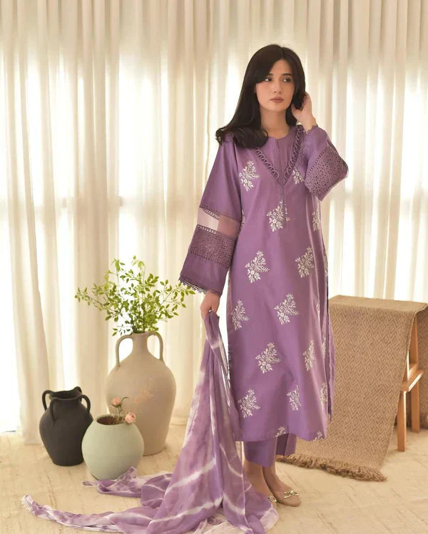 Horiya Lawn Co-ord Set 3 Piece - Stitch Outfit