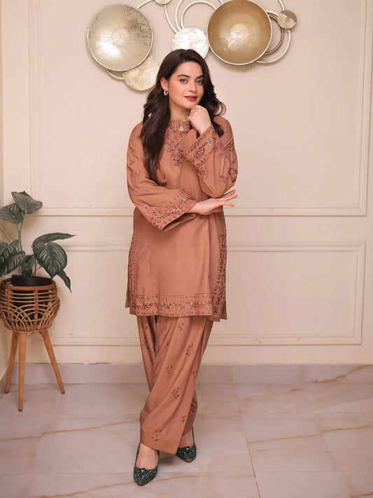 Fefa Brown 2-Piece Suit - Stitch Outfit