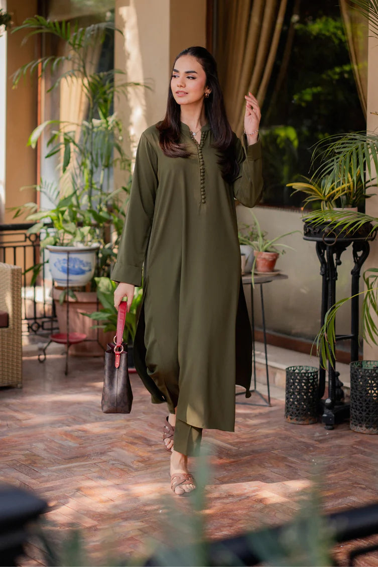 Olive Green 2-Piece Set - Stitch Outfit