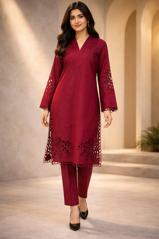 Casual Lawn Suit - Stitch Outfit