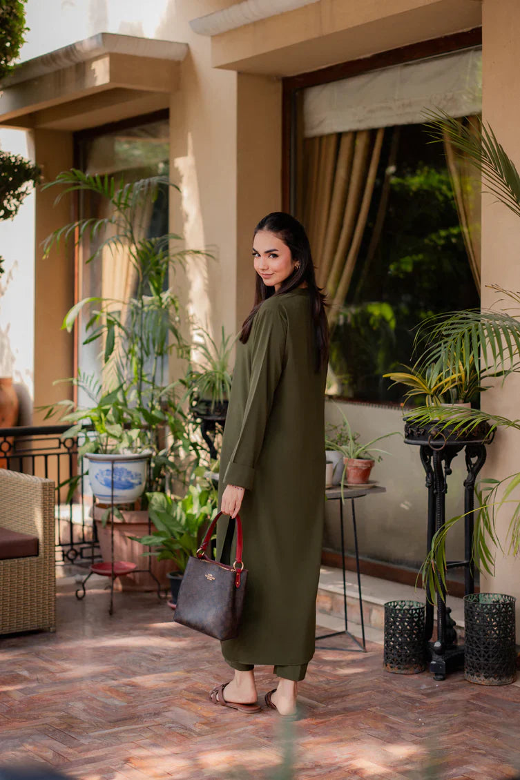 Olive Green 2-Piece Set - Stitch Outfit