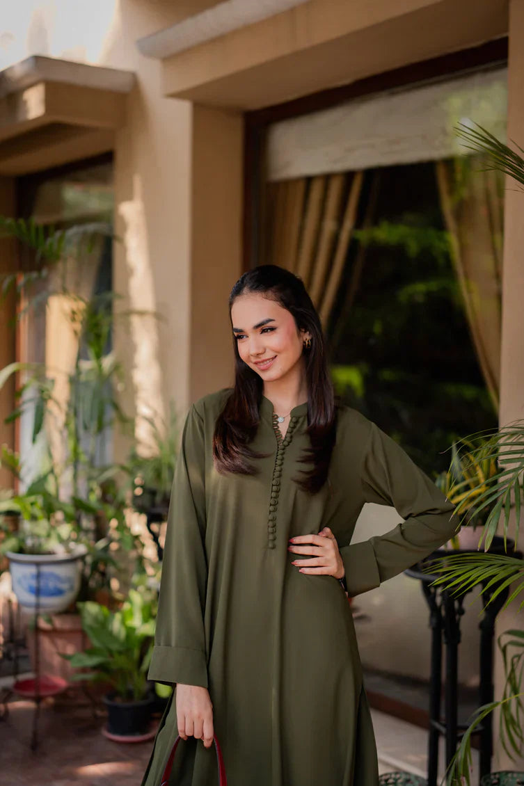 Olive Green 2-Piece Set - Stitch Outfit