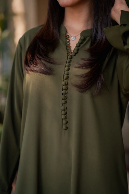 Olive Green 2-Piece Set - Stitch Outfit
