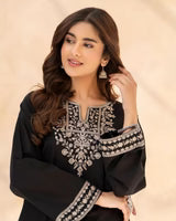 BLACK SAJAL SET ( FARSHI SHALWAR )