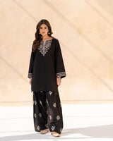 BLACK SAJAL SET ( FARSHI SHALWAR )