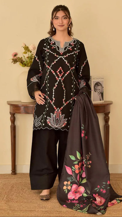 SIMRAN LAWN 3PC ( FARSHI SHALWAR )