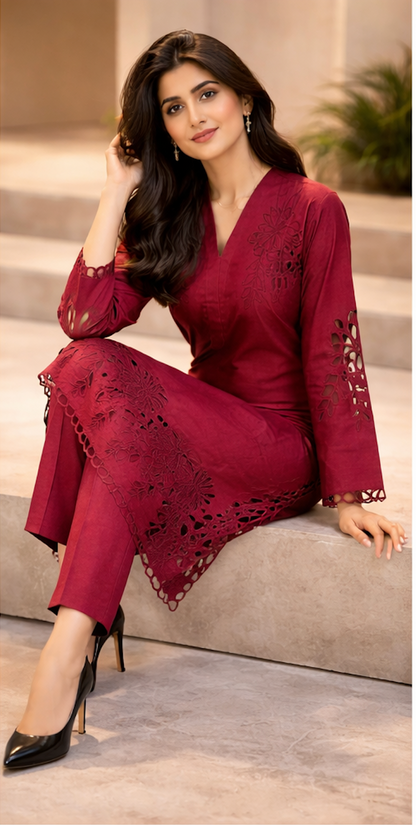Casual Lawn Suit - Stitch Outfit