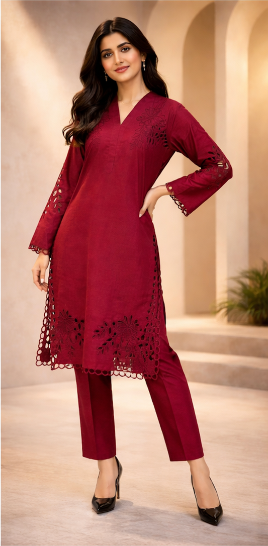 Casual Lawn Suit - Stitch Outfit