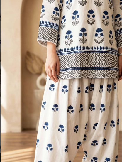 Indigo Bloom Farsi Cotton Set