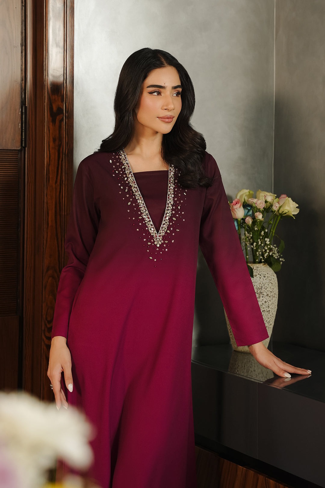 Silk Embroidered Dupatta Set - Stitch Outfit