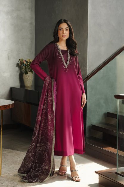 Silk Embroidered Dupatta Set - Stitch Outfit