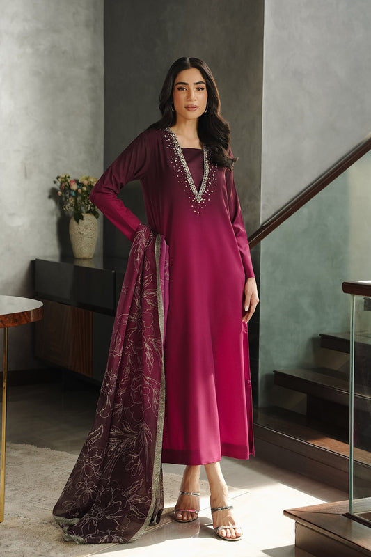 Silk Embroidered Dupatta Set - Stitch Outfit