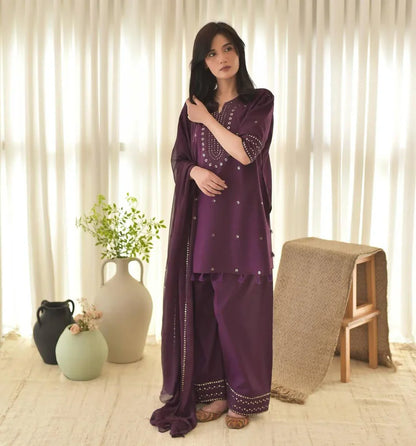 Winter Purple Aura 3-Piece Suit - Stitch Outfit