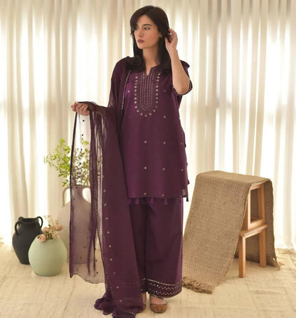 Winter Purple Aura 3-Piece Suit - Stitch Outfit
