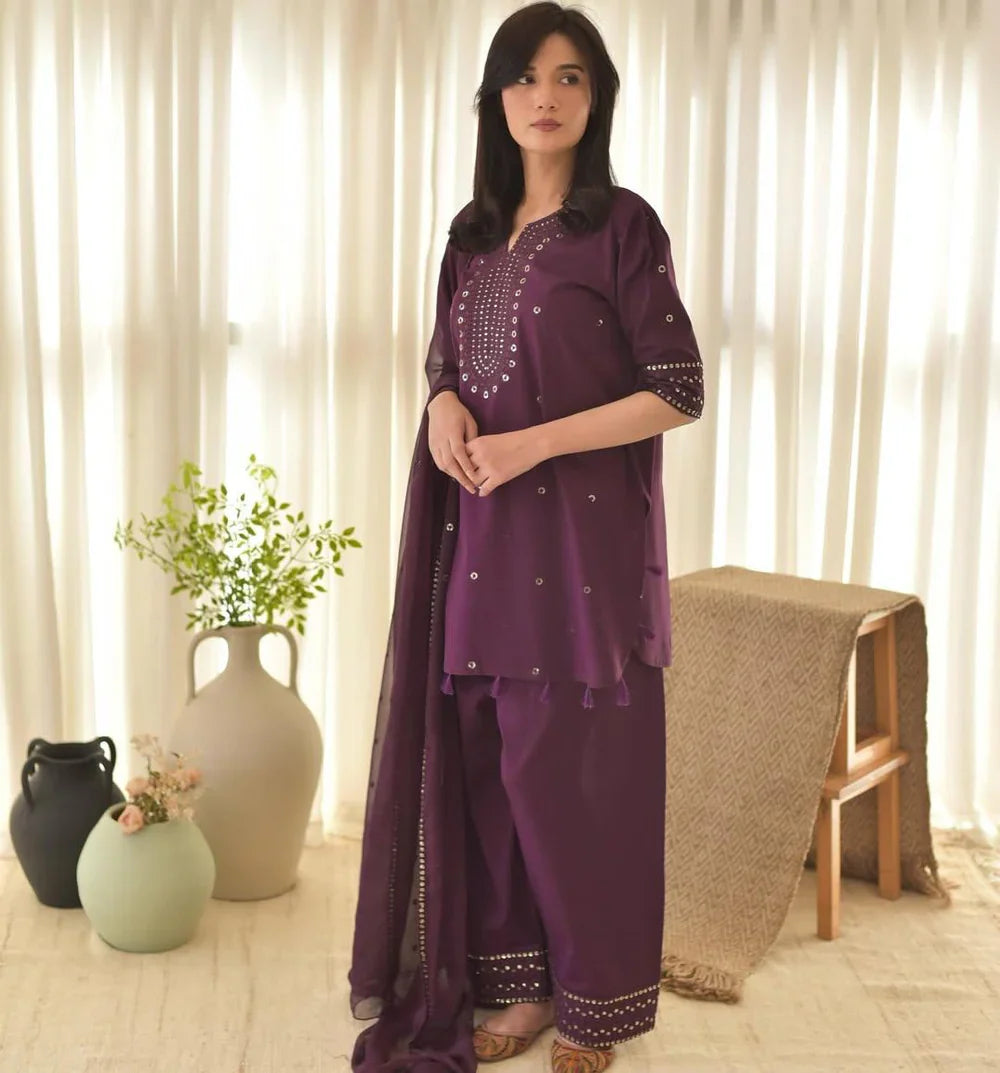 Winter Purple Aura 3-Piece Suit - Stitch Outfit
