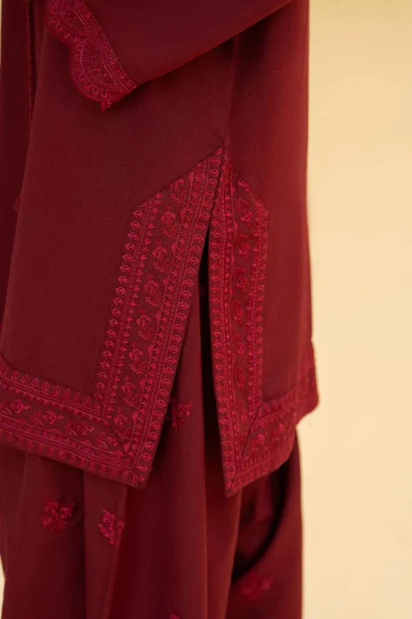 Meherza 3-Piece Suit Shawal & Farshi Shalwar - Stitch Outfit
