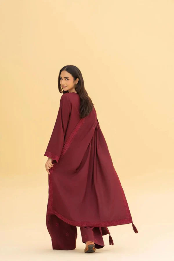 Meherza 3-Piece Suit Shawal & Farshi Shalwar - Stitch Outfit