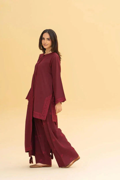 Meherza 3-Piece Suit Shawal & Farshi Shalwar - Stitch Outfit