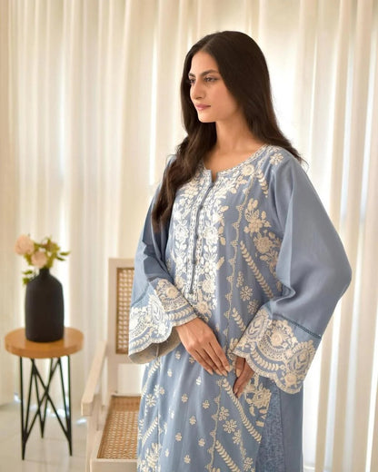 Sanober Embroidered 3-Piece Suit - Stitch Outfit