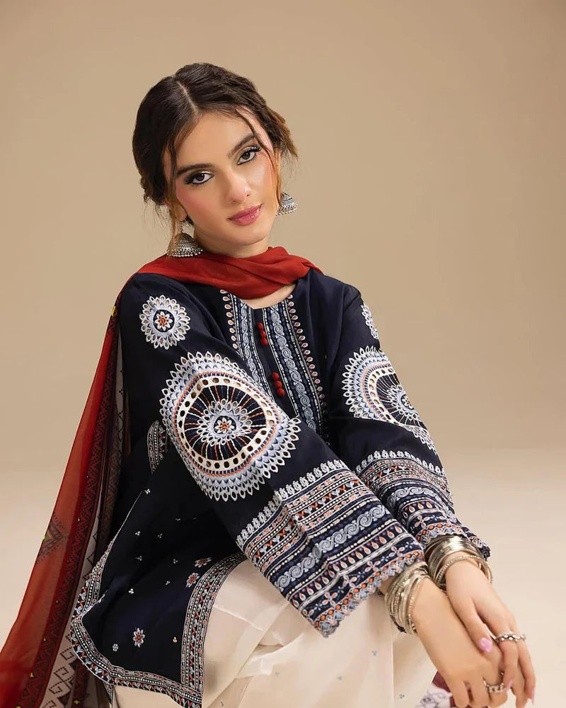 Rangraiz Embroidered 3-Piece Suit - Stitch Outfit