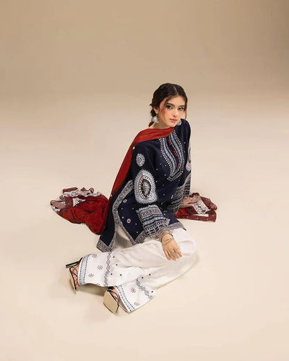 Rangraiz Embroidered 3-Piece Suit - Stitch Outfit