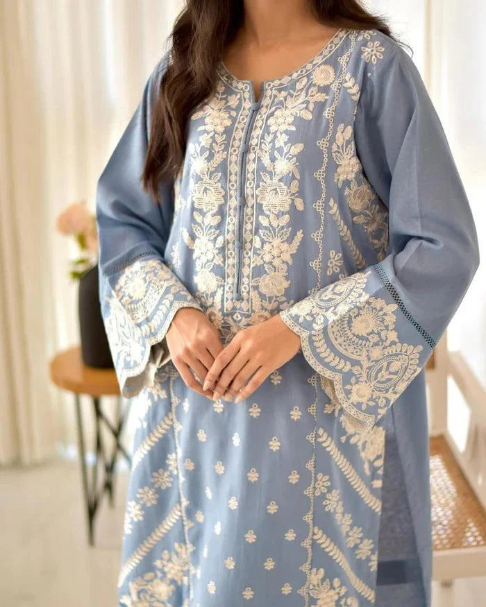 Sanober Embroidered 3-Piece Suit - Stitch Outfit