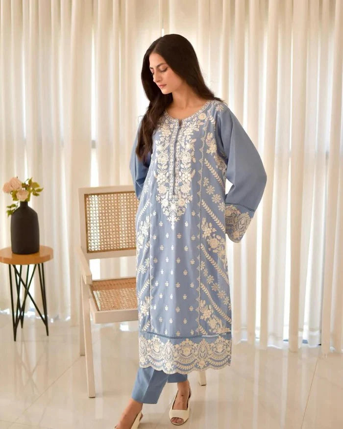 Sanober Embroidered 3-Piece Suit - Stitch Outfit