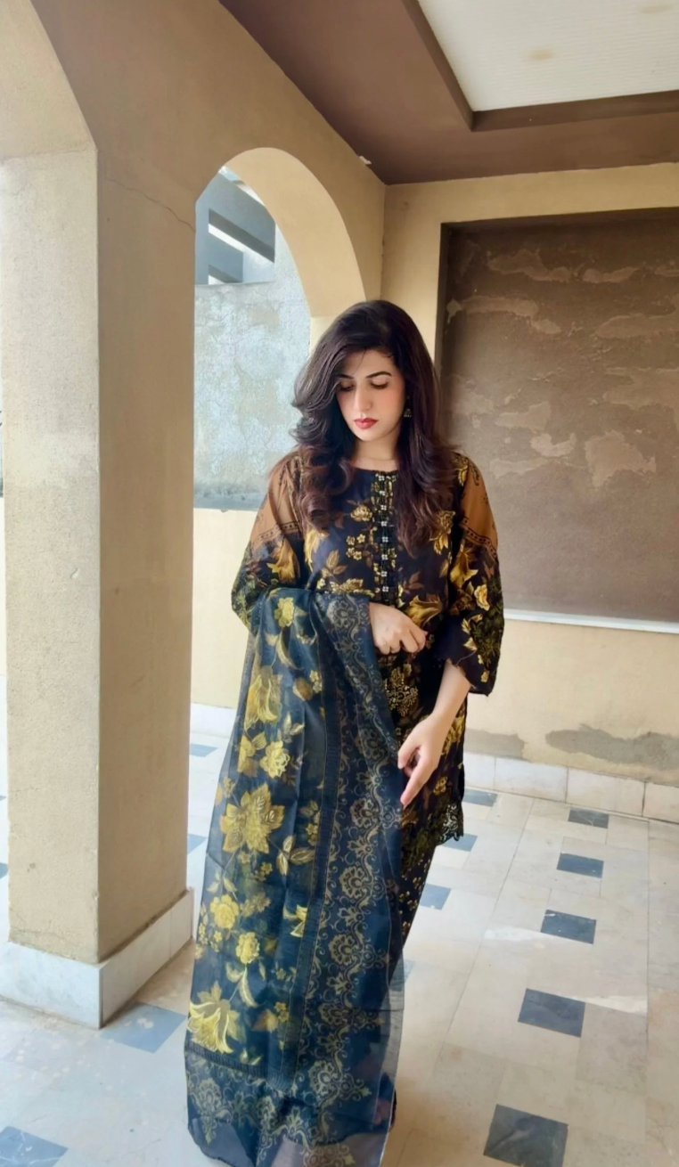 Golden Charm 3PC EMB SUIT